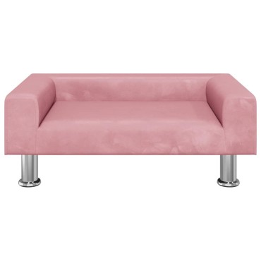 vidaXL Καναπές Παιδικός Ροζ 70x45x26,5cm από Βελούδο 1 τεμ.