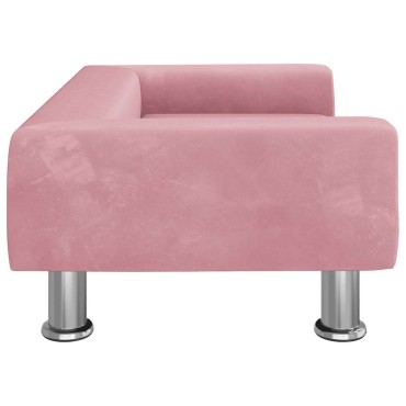 vidaXL Καναπές Παιδικός Ροζ 70x45x26,5cm από Βελούδο 1 τεμ.