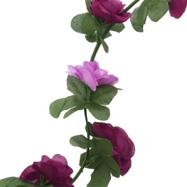 vidaXL Γιρλάντες Λουλουδιών 6τεμ Spring Αν. Μοβ 250εκ