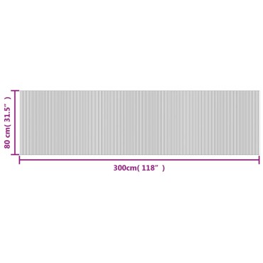 vidaXL Χαλί Ορθογώνιο Σκούρο Καφέ 80x300cm Μπαμπού
