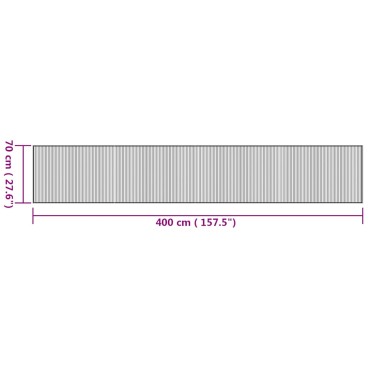 vidaXL Χαλί Ορθογώνιο Φυσικό 70x400cm Μπαμπού
