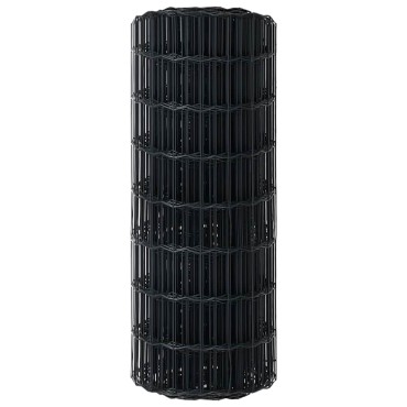 vidaXL Φράχτης Εuro 0,6x10 μ Σίδηρος με επικάλυψη PVC Γκρι 1000x60cm