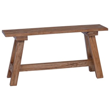 vidaXL παγκάκι Φυσικό 92x23,5x45,5cm Μασίφ ξύλο μαόνι