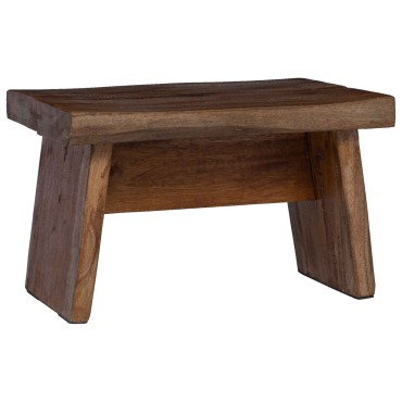 vidaXL Σκαμνί Φυσικό 29x20x17cm Ξύλο Μαόνι