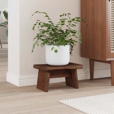 vidaXL Σκαμνί Φυσικό 29x20x17cm Ξύλο Μαόνι
