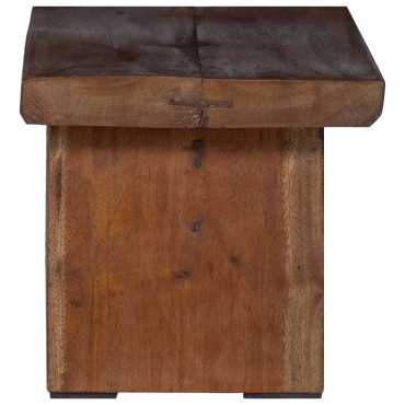 vidaXL Σκαμνί Φυσικό 29x20x17cm Ξύλο Μαόνι