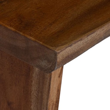 vidaXL Σκαμνί Φυσικό 29x20x17cm Ξύλο Μαόνι