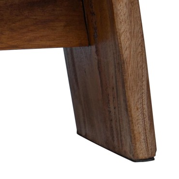 vidaXL Σκαμνί Φυσικό 29x20x17cm Ξύλο Μαόνι