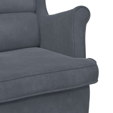vidaXL Κουνιστή καρέκλα Σκούρο Γκρι 92x71x100cm Κόντρα πλακέ 1 τεμ.