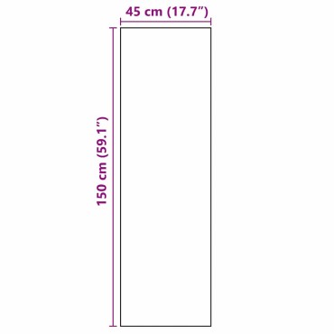 vidaXL Χαλί Κουζίνας Γκρι 150 x 45 εκ Βελούδο