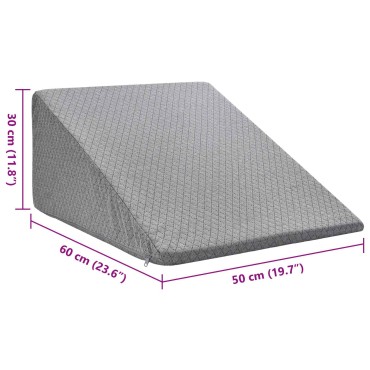 vidaXL Μαξιλάρι Ποδιών 60 x 50 x 30 εκ. Μαλακό Αφρός Μνήμης Γκρι
