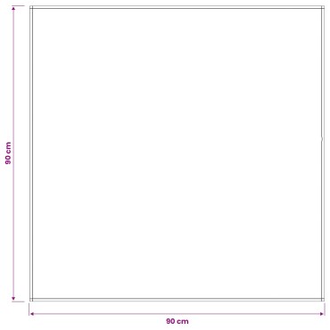 vidaXL Ύφασμα Τραπέζης τετράγωνο Λευκό κρεμ 90 x 90 cm Πολυεστέρας