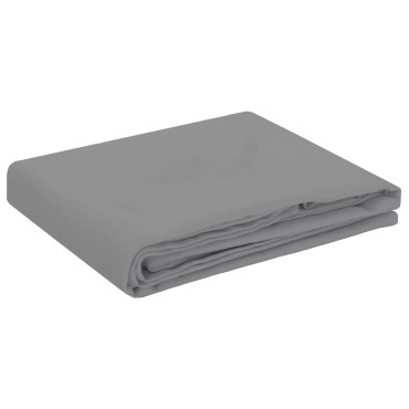 vidaXL Ύφασμα Τραπέζης Ανοιχτό γκρι 140 x 160 cm Πολυεστέρας