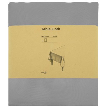 vidaXL Ύφασμα Τραπέζης Ανοιχτό γκρι 140 x 220 cm Πολυεστέρας