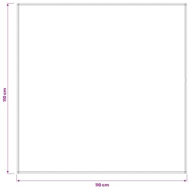 vidaXL Ύφασμα Τραπέζης τετράγωνο Σκούρο Γκρι 110 x 110 cm