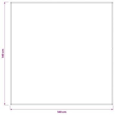 vidaXL Ύφασμα Τραπέζης τετράγωνο Σκούρο Γκρι 140 x 140 cm
