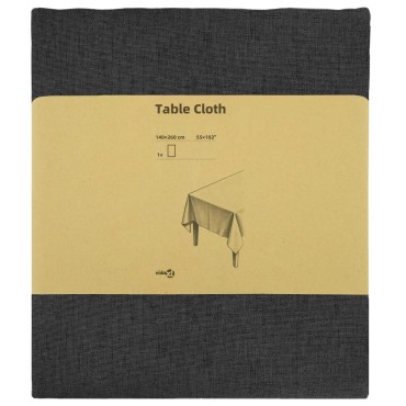 vidaXL Ύφασμα Τραπέζης Ορθογώνιος Σκούρο Γκρι 140 x 260 cm