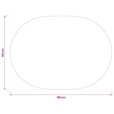 vidaXL Ύφασμα Τραπέζης Ωοειδής Λευκό 130 x 180 εκ.