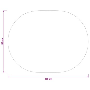 vidaXL Ύφασμα Τραπέζης Ωοειδής Μπεζ 160 x 220 cm