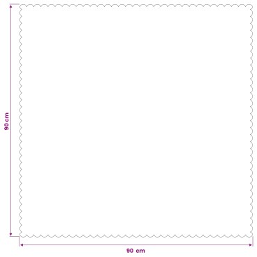 vidaXL Ύφασμα Τραπέζης τετράγωνο Λευκό 90 x 90 cm