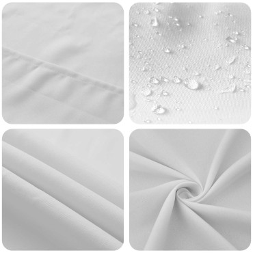 vidaXL Ύφασμα Τραπέζης 5 τμχ. τετράγωνο Λευκό 110 x 110 cm Πολυεστέρας