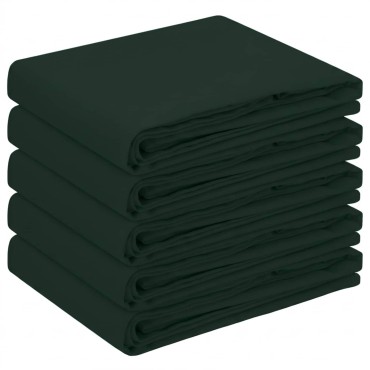 vidaXL Ύφασμα Τραπέζης 5 τμχ. Σκούρο Πράσινο 110 x 140 εκ. Πολυεστέρας