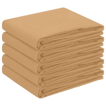 vidaXL Ύφασμα Τραπέζης 5 τμχ. Ορθογώνιος Μπεζ 110 x 160 cm Πολυεστέρας