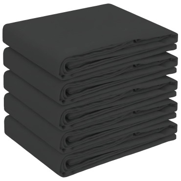 vidaXL Ύφασμα Τραπέζης 5 τμχ. Σκούρο Γκρι 140 x 180 εκ. Πολυεστέρας