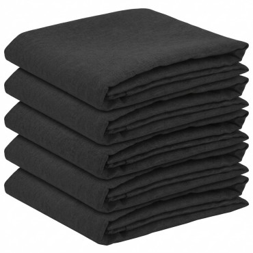 vidaXL Ύφασμα Τραπέζης 5 τμχ. Γύρος Σκούρο Γκρι Ø 140 εκ