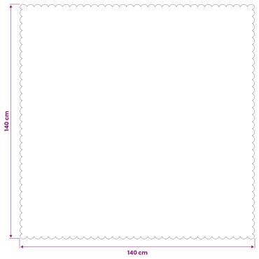 vidaXL Ύφασμα Τραπέζης 5 τμχ. Ορθογώνιος Μπεζ 140 x 140 cm