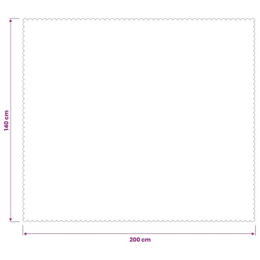 vidaXL Ύφασμα Τραπέζης 5 τμχ. Ορθογώνιος Λευκό 140 x 200 cm