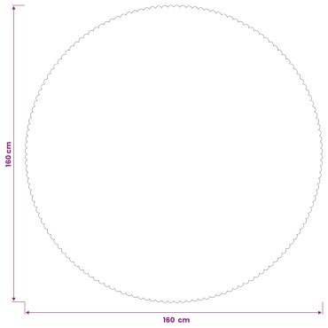 vidaXL Ύφασμα Τραπέζης 5 τμχ. Γύρος Λευκό κρεμ Ø 160 cm