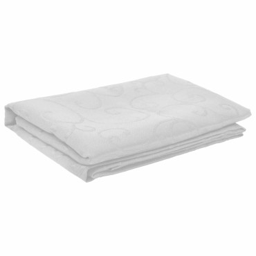 vidaXL Ύφασμα Τραπέζης 5 τμχ. Ωοειδής Λευκό 160 x 220 cm