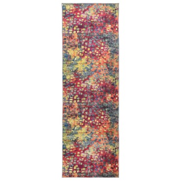vidaXL Χαλί Runner LESAKA πολύχρωμο 50x200cm Διαμαντένιο βελούδο