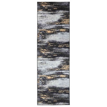 vidaXL Χαλί Runner LESAKA Μαύρο και Χρυσό 50x200cm