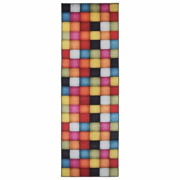 vidaXL Χαλί Runner LESAKA πολύχρωμο 100x300cm Διαμαντένιο βελούδο