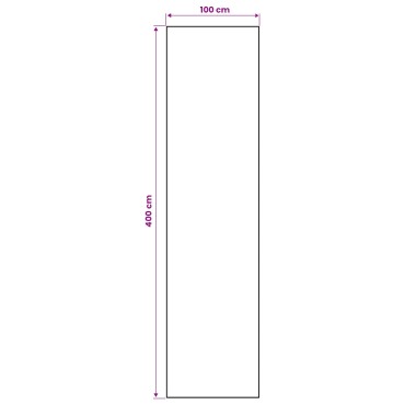 vidaXL Χαλί Runner LESAKA πολύχρωμο 100x400cm Διαμαντένιο βελούδο