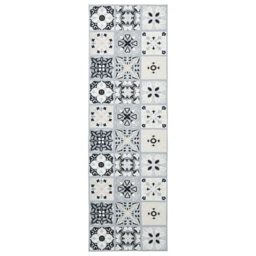 vidaXL Χαλί Runner ORIZ 1150 gsm Γκρι και Μαύρο