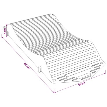 vidaXL Σωτήρες Ελαστικών 4 τεμ. Μαύρο 44 x 20 x 4 εκ PP