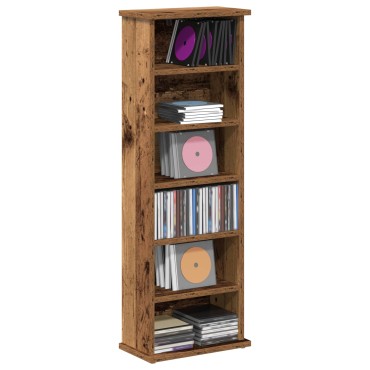 vidaXL Ντουλάπα CD Παλαιωμένο ξύλο 60x17x92cm Επεξεργασμένο Ξύλο