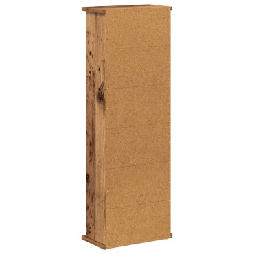 vidaXL Ντουλάπα CD Παλαιωμένο ξύλο 60x17x92cm Επεξεργασμένο Ξύλο