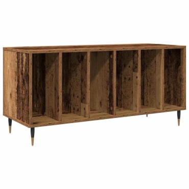 vidaXL Ντουλάπι δίσκων βινυλίου Παλαιό ξύλο 100x38x48cm 1 τεμ.