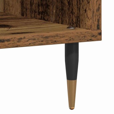 vidaXL Ντουλάπι δίσκων βινυλίου Παλαιό ξύλο 100x38x48cm 1 τεμ.