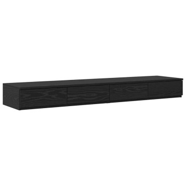 vidaXL Συρτάρια κρεβατιού Μαύρη Οξυά 135x36,5x16,5 εκ 1 τεμ.