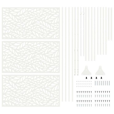 vidaXL Οθόνη Ιδιωτικότητας 100x50x180cm Ατσάλι Λευκό