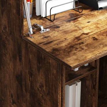 vidaXL Γραφείο Καπνιστό Δρύς 71.5x31.5x106.5cm Επεξεργασμένο Ξύλο 1 τεμ.