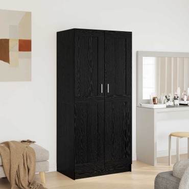 vidaXL Ντουλάπι Μαύρη Οξυά 82,5x51,5x180cm Επεξεργασμένο Ξύλο