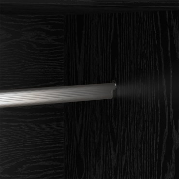 vidaXL Ντουλάπι Μαύρη Οξυά 82,5x51,5x180cm Επεξεργασμένο Ξύλο
