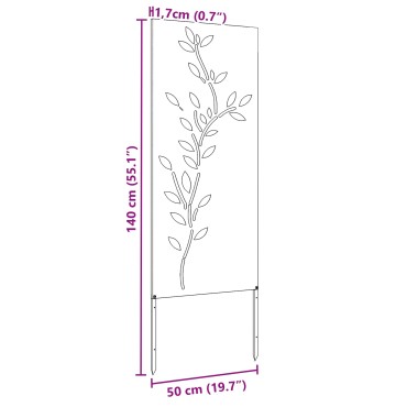 vidaXL Οθόνη Ιδιωτικότητας Κήπου Floral Μαύρο 50 x 140 εκ