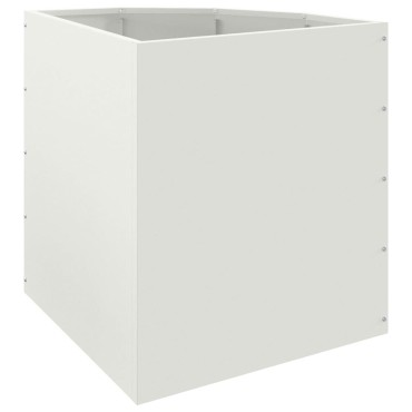 vidaXL Γωνιακό Ροδόδεντρο Λευκό 45 x 45 x 50 εκ Ατσάλι